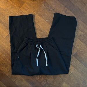 Figs - Black Ultra High Rise Shelby Wide Leg Scrub Pants (S)